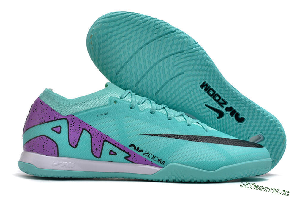 Men's Nike Air Zoom Mercurial Vapor 15 Elite IC Indoor & Futsal Low-Tops Football Shoes - Blue/Purple/Black 2