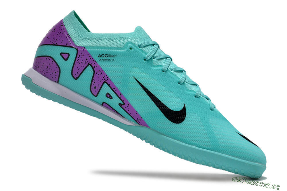 Men's Nike Air Zoom Mercurial Vapor 15 Elite IC Indoor & Futsal Low-Tops Football Shoes - Blue/Purple/Black 4