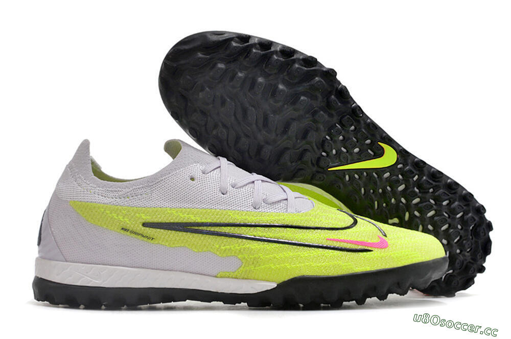 Men's Nike Phantom GX Elite TF Artificial Turf Low-Tops Football Shoes - Green/Blue/White 2
