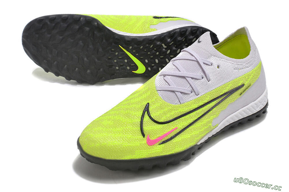 Men's Nike Phantom GX Elite TF Artificial Turf Low-Tops Football Shoes - Green/Blue/White 3