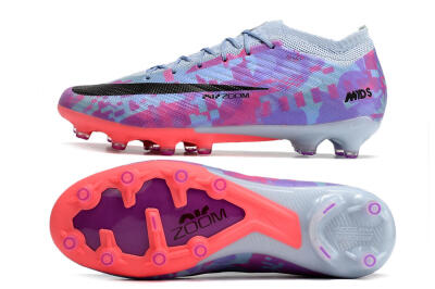 Unisex Nike Air Zoom Mercurial Vapor 15 Elite AG Artificial Grass Low-Tops Football Boots - Blue/Purple/Pink
