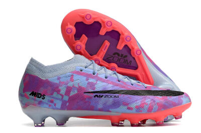 Unisex Nike Air Zoom Mercurial Vapor 15 Elite AG Artificial Grass Low-Tops Football Boots - Blue/Purple/Pink