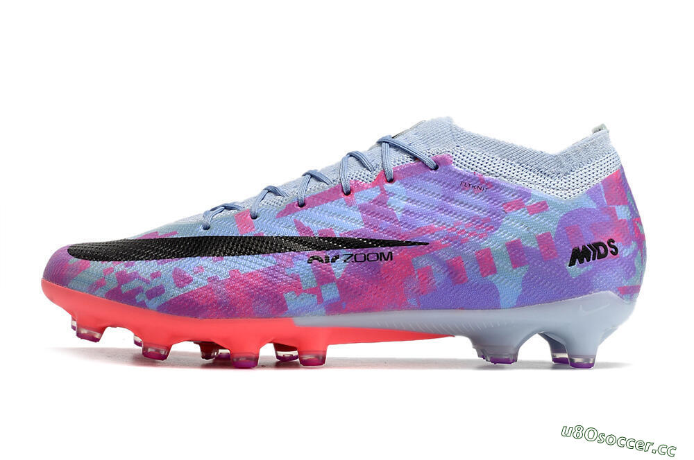 Unisex Nike Air Zoom Mercurial Vapor 15 Elite AG Artificial Grass Low-Tops Football Boots - Blue/Purple/Pink 0