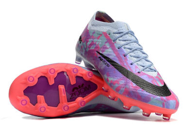 Unisex Nike Air Zoom Mercurial Vapor 15 Elite AG Artificial Grass Low-Tops Football Boots - Blue/Purple/Pink