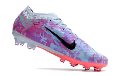 Unisex Nike Air Zoom Mercurial Vapor 15 Elite AG Artificial Grass Low-Tops Football Boots - Blue/Purple/Pink