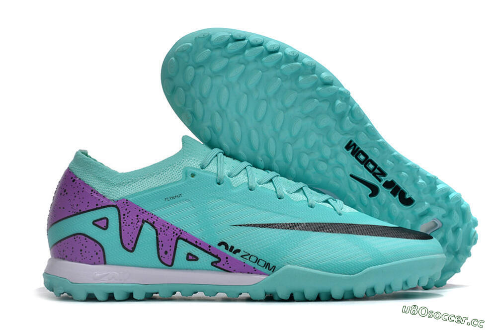 Unisex Nike Air Zoom Mercurial Vapor 15 Elite TF Artificial Turf Low-Tops Football Shoes - Blue/Black/Purple 2