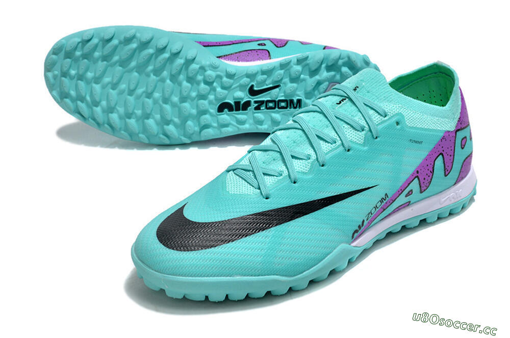 Unisex Nike Air Zoom Mercurial Vapor 15 Elite TF Artificial Turf Low-Tops Football Shoes - Blue/Black/Purple 3