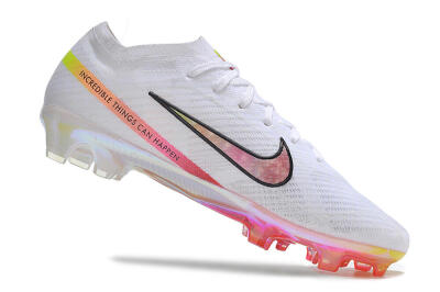 Unisex Nike Air Zoom Mercurial Vapor 15 Elite FG Firm Ground Low-Tops Football Boots - White/Pink/Black
