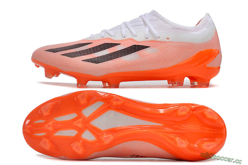 Men's Adidas X Crazyfast.1 FG Firm Ground Low-Tops Football Boots - White/Red/Black 1