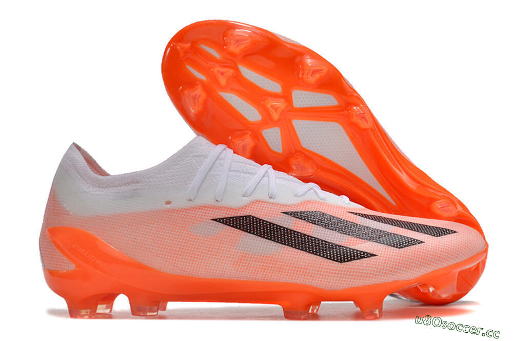 Men's Adidas X Crazyfast.1 FG Firm Ground Low-Tops Football Boots - White/Red/Black 2