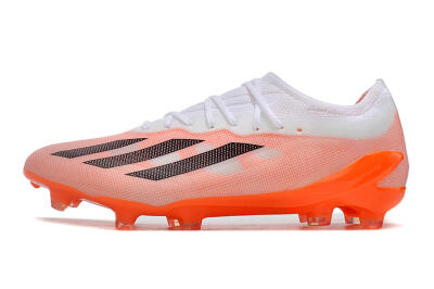 Men's Adidas X Crazyfast.1 FG Firm Ground Low-Tops Football Boots - White/Red/Black