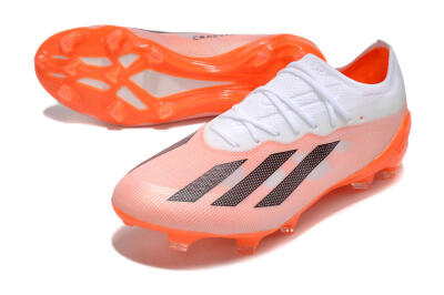 Men's Adidas X Crazyfast.1 FG Firm Ground Low-Tops Football Boots - White/Red/Black