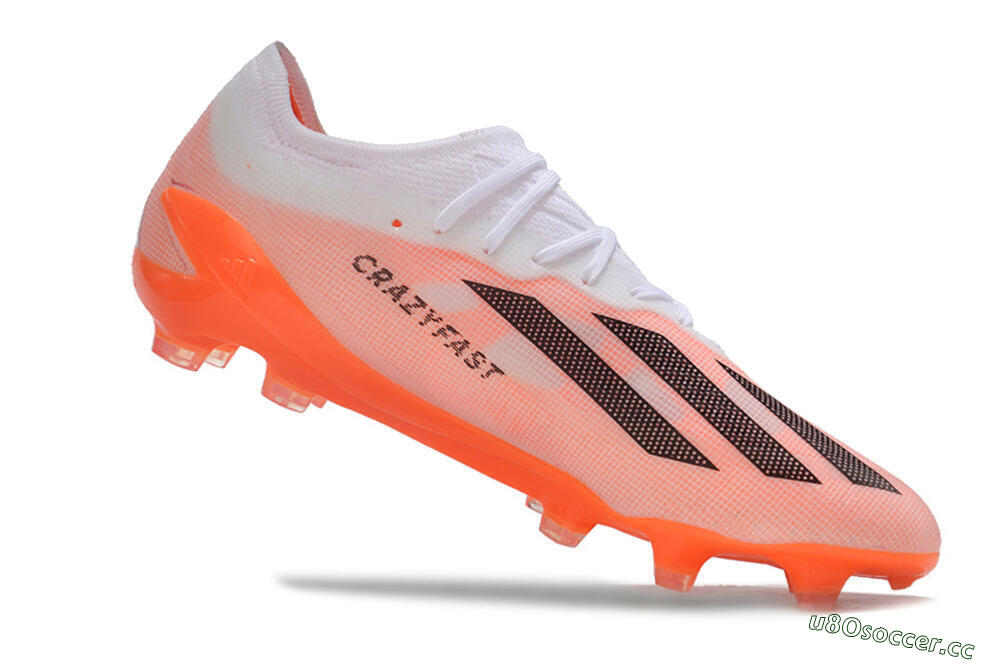 Men's Adidas X Crazyfast.1 FG Firm Ground Low-Tops Football Boots - White/Red/Black 4
