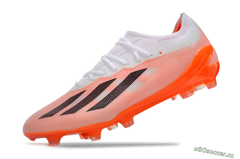Men's Adidas X Crazyfast.1 FG Firm Ground Low-Tops Football Boots - White/Red/Black 5