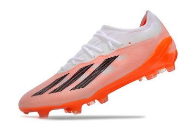Men's Adidas X Crazyfast.1 FG Firm Ground Low-Tops Football Boots - White/Red/Black