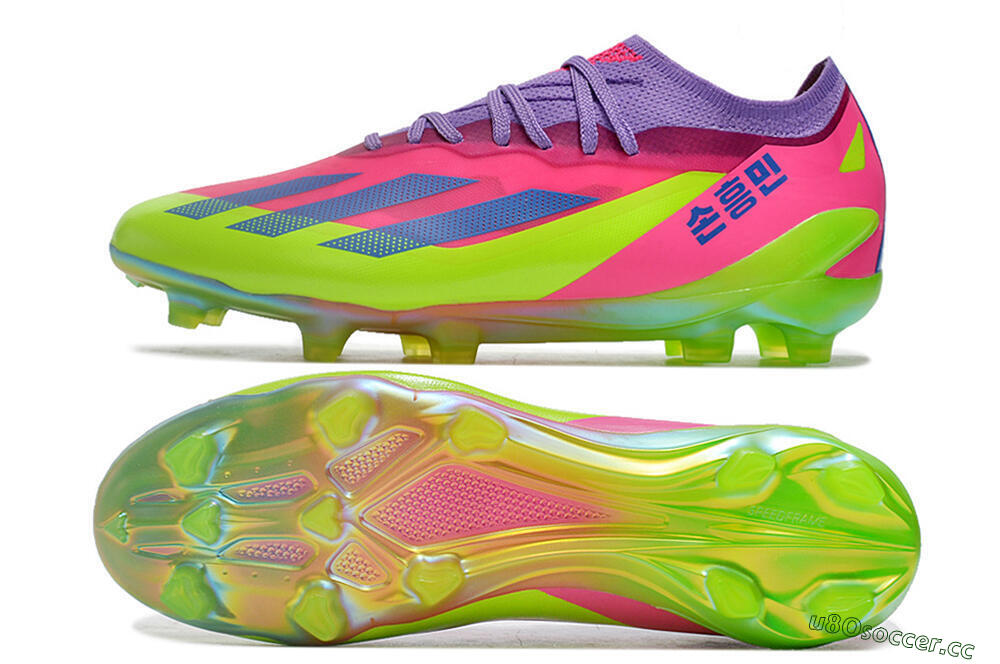 Unisex Adidas X Speedportal .1 2022 World Cup Boots FG Firm Ground Low-Tops Football Boots - Pink/Purple/Blue/Green 1