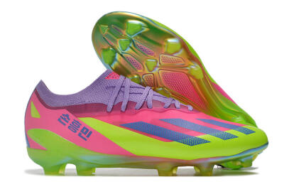 Unisex Adidas X Speedportal .1 2022 World Cup Boots FG Firm Ground Low-Tops Football Boots - Pink/Purple/Blue/Green