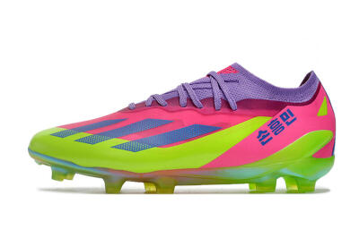 Unisex Adidas X Speedportal .1 2022 World Cup Boots FG Firm Ground Low-Tops Football Boots - Pink/Purple/Blue/Green