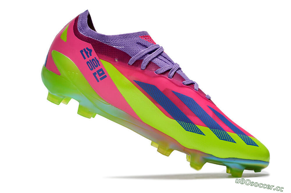 Unisex Adidas X Speedportal .1 2022 World Cup Boots FG Firm Ground Low-Tops Football Boots - Pink/Purple/Blue/Green 4