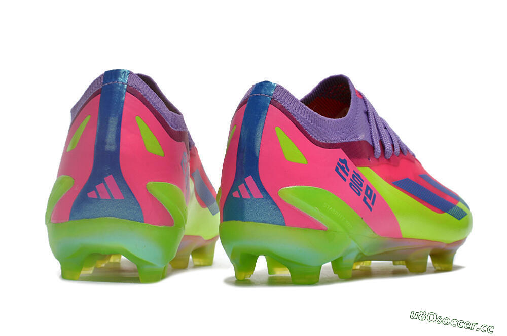 Unisex Adidas X Speedportal .1 2022 World Cup Boots FG Firm Ground Low-Tops Football Boots - Pink/Purple/Blue/Green 6