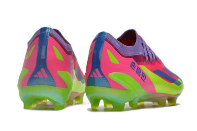 Unisex Adidas X Speedportal .1 2022 World Cup Boots FG Firm Ground Low-Tops Football Boots - Pink/Purple/Blue/Green