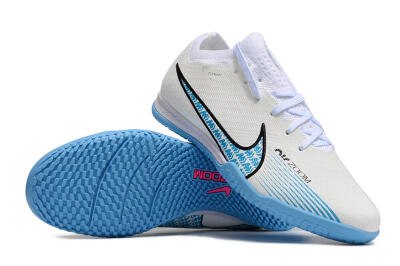 Unisex Nike Air Zoom Mercurial Vapor 15 Elite IC Indoor & Futsal Low-Tops Football Shoes - White/Blue/Black