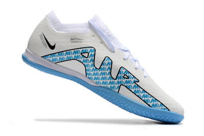 Unisex Nike Air Zoom Mercurial Vapor 15 Elite IC Indoor & Futsal Low-Tops Football Shoes - White/Blue/Black