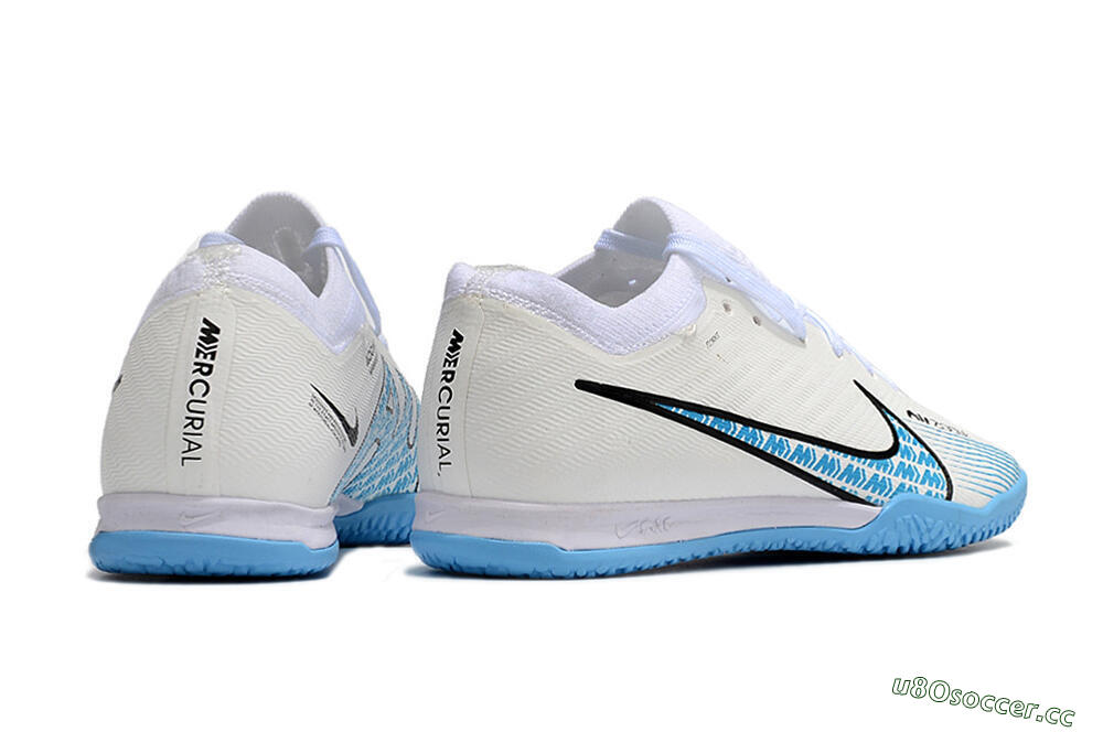 Unisex Nike Air Zoom Mercurial Vapor 15 Elite IC Indoor & Futsal Low-Tops Football Shoes - White/Blue/Black 6