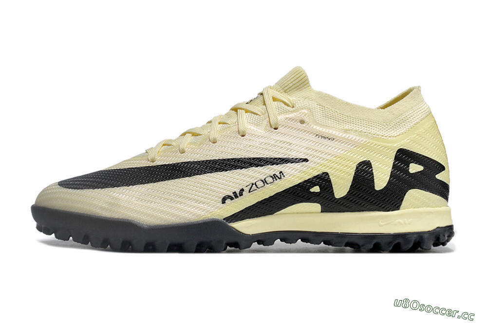 Men's Nike Air Zoom Mercurial Vapor 15 Elite TF Artificial Turf Low-Tops Football Shoes - Beige/Black 0