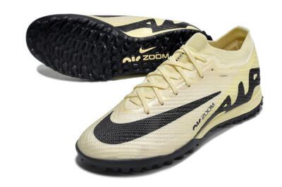 Men's Nike Air Zoom Mercurial Vapor 15 Elite TF Artificial Turf Low-Tops Football Shoes - Beige/Black