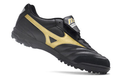 Men's Mizuno Morelia Classic TF Artificial Turf Low-Tops Football Shoes - Black/Gold