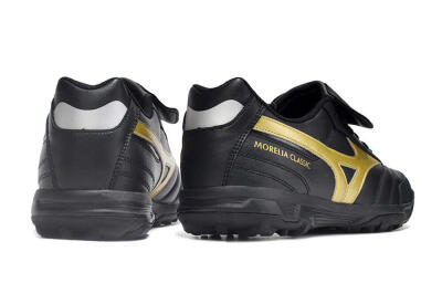 Men's Mizuno Morelia Classic TF Artificial Turf Low-Tops Football Shoes - Black/Gold