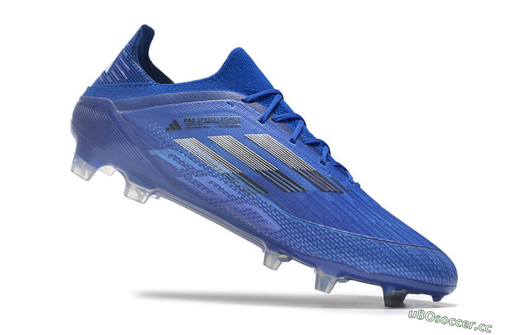 Men's Adidas F50 Adizero FG Firm Ground Low-Tops Football Boots - Blue/Silver/Black 4