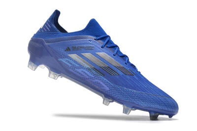 Men's Adidas F50 Adizero FG Firm Ground Low-Tops Football Boots - Blue/Silver/Black