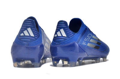 Men's Adidas F50 Adizero FG Firm Ground Low-Tops Football Boots - Blue/Silver/Black