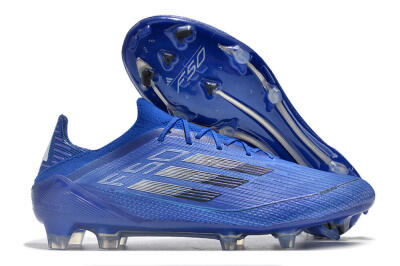 Men's Adidas F50 Adizero FG Firm Ground Low-Tops Football Boots - Blue/Silver/Black