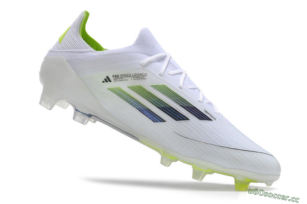 Men's Adidas F50 Adizero FG Firm Ground Low-Tops Football Boots - White/Black/Yellow 4