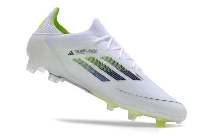 Men's Adidas F50 Adizero FG Firm Ground Low-Tops Football Boots - White/Black/Yellow