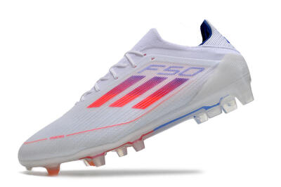 Men's Adidas F50 Adizero FG Firm Ground Low-Tops Football Boots - White/Red/Blue