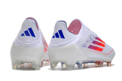 Men's Adidas F50 Adizero FG Firm Ground Low-Tops Football Boots - White/Red/Blue