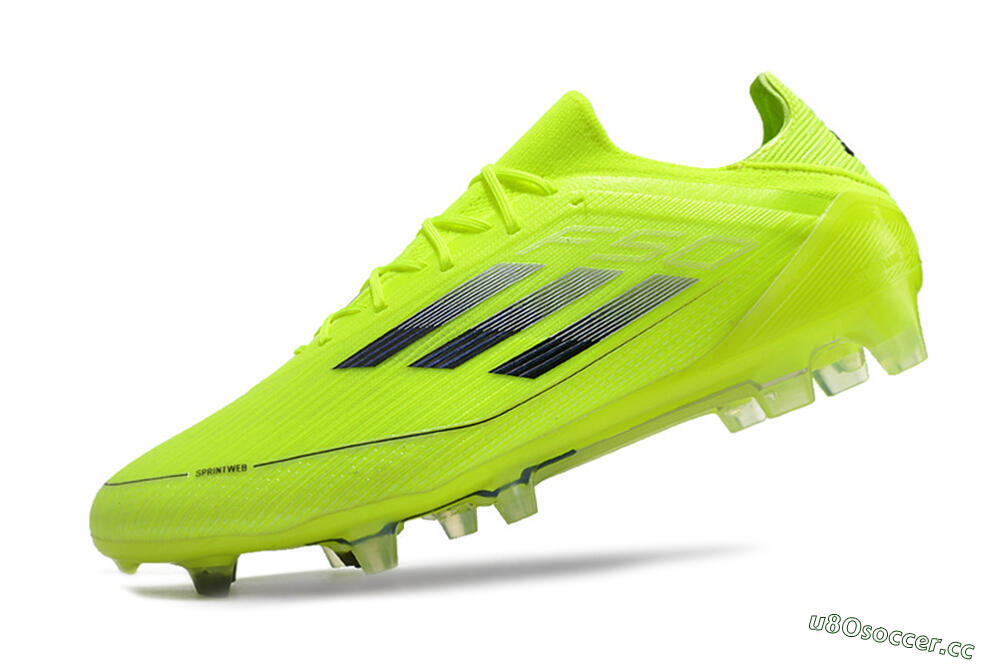 Men's Adidas F50 Adizero FG Firm Ground Low-Tops Football Boots - Yellow/Black 5