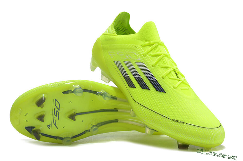 Men's Adidas F50 Adizero FG Firm Ground Low-Tops Football Boots - Yellow/Black 3