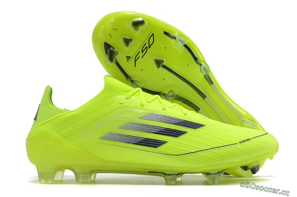 Men's Adidas F50 Adizero FG Firm Ground Low-Tops Football Boots - Yellow/Black 2