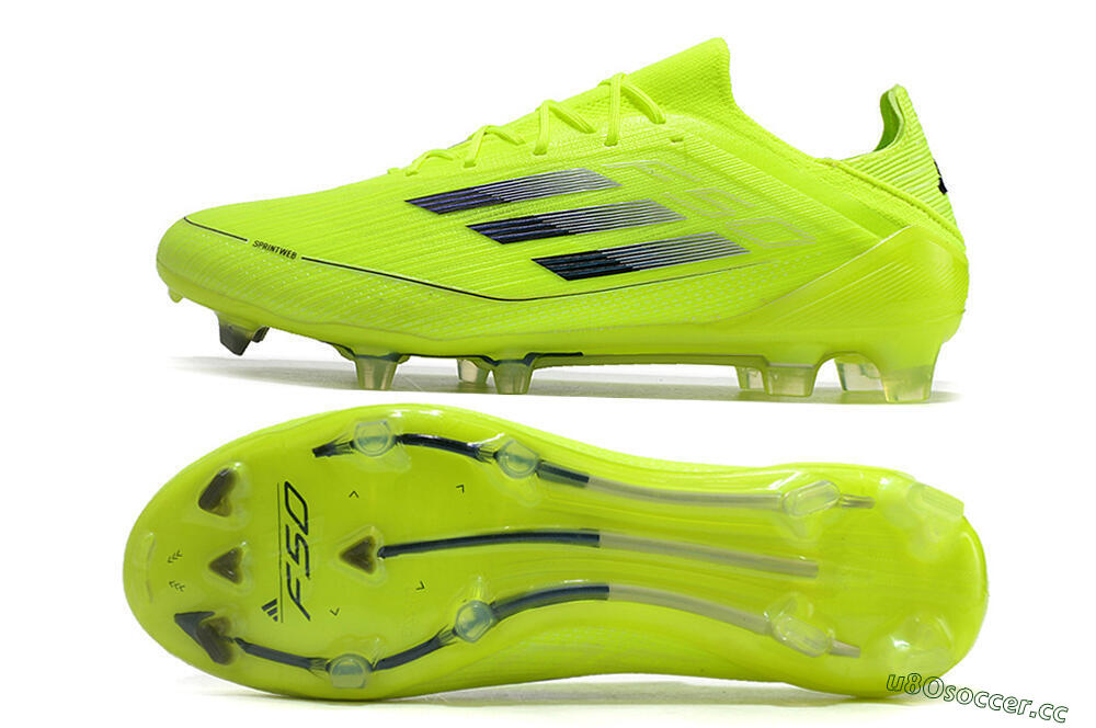 Men's Adidas F50 Adizero FG Firm Ground Low-Tops Football Boots - Yellow/Black 1