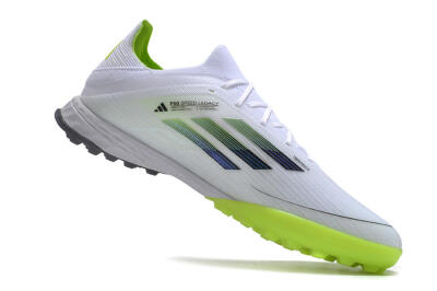 Men's Adidas F50 Adizero TF Artificial Turf Low-Tops Football Shoes - Whtie/Black/Green