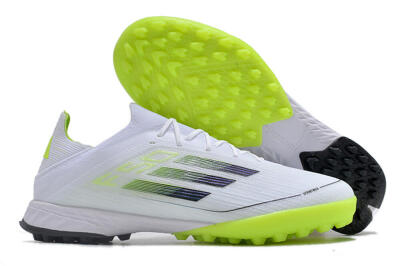 Men's Adidas F50 Adizero TF Artificial Turf Low-Tops Football Shoes - Whtie/Black/Green