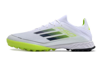 Men's Adidas F50 Adizero TF Artificial Turf Low-Tops Football Shoes - Whtie/Black/Green