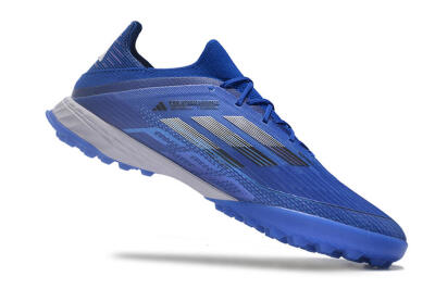 Men's Adidas F50 Adizero TF Artificial Turf Low-Tops Football Shoes - Blue/Silver/Black