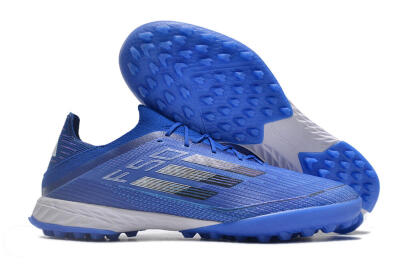 Men's Adidas F50 Adizero TF Artificial Turf Low-Tops Football Shoes - Blue/Silver/Black