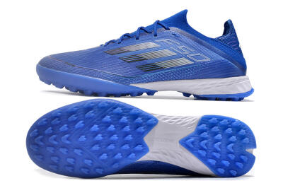 Men's Adidas F50 Adizero TF Artificial Turf Low-Tops Football Shoes - Blue/Silver/Black